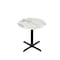 Holland Bar Stool Co 30 Tall OD211 Black Table Base w30x30 foot and 32 Diameter White Marble Top, IndoorOutdoor OD211-3030BWODS32RWM - alternate 1